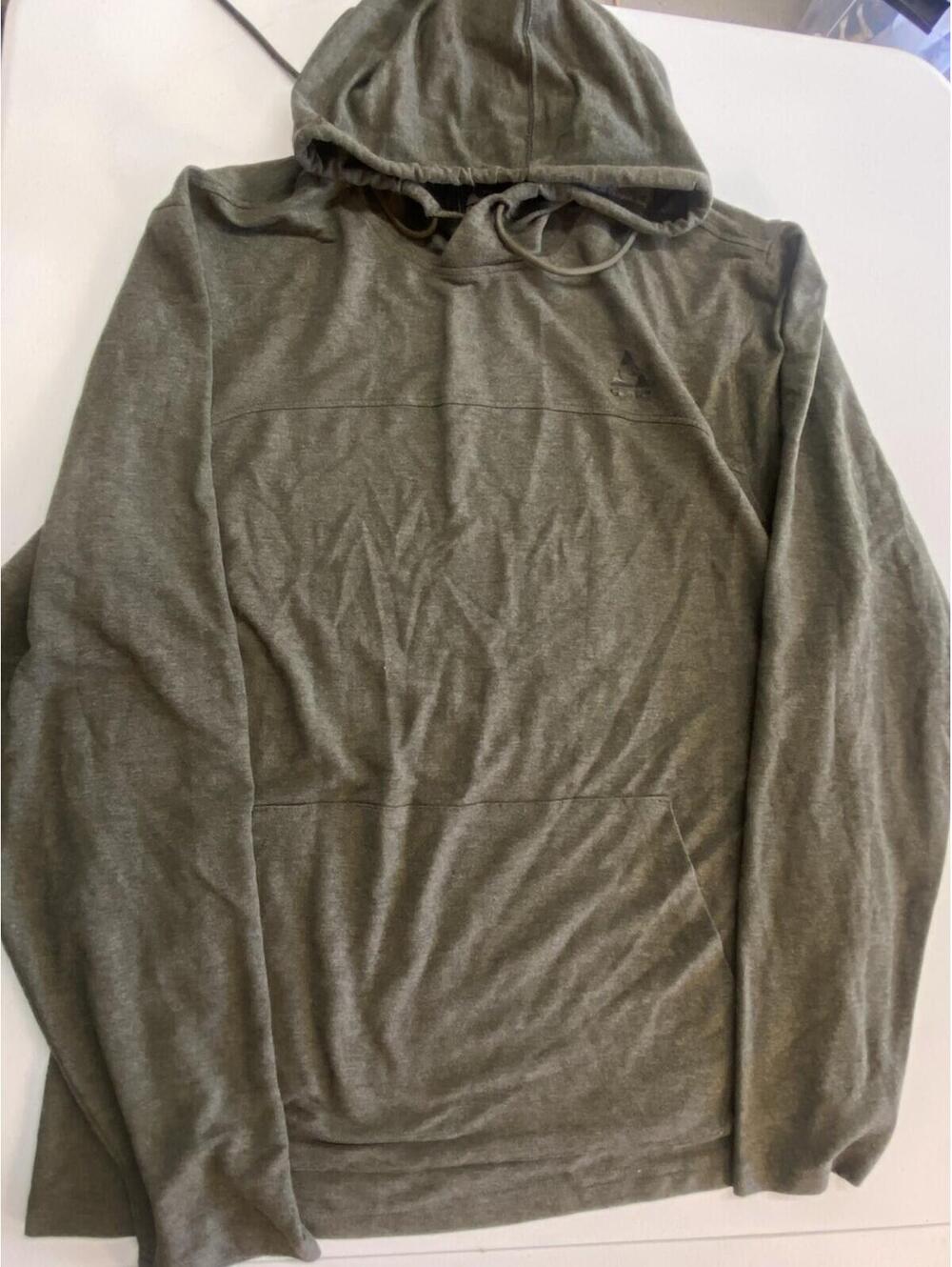 Gerry Outdoors Hoodie XL Gray Green Pullover Cowl Neck Floral Scuba Hooded Shirt